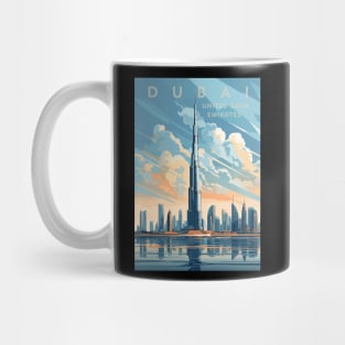 Dubai, UAE, Burj Khalifa, Travel Print Wall Art, Home Décor, Gift Art Mug